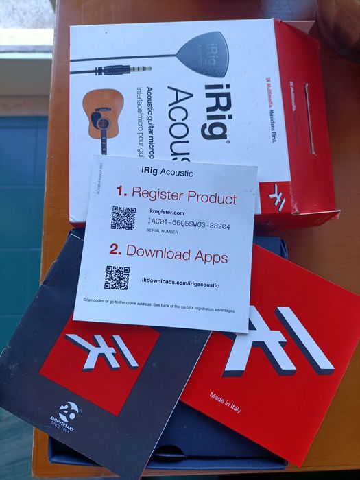 Microfone Clip e Interface p/ Guitarra