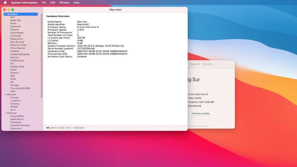 Mac mini 2018 года