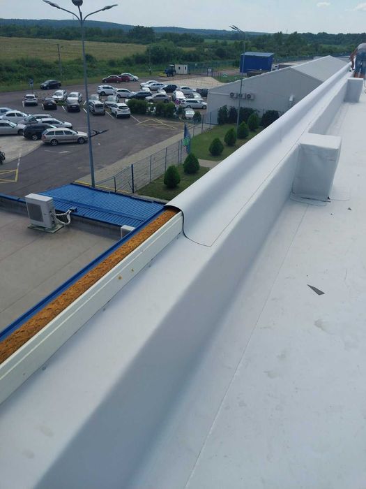 Покрівля даху ПВХплівкою.Пленка крыши,плоская кровля,монтаж ПВХмембран