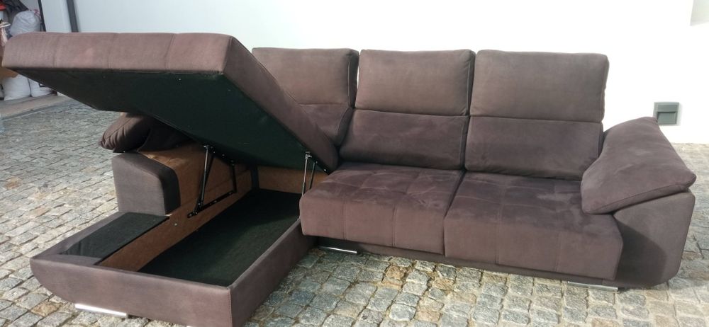 Sofá Castanho usado e recuperado