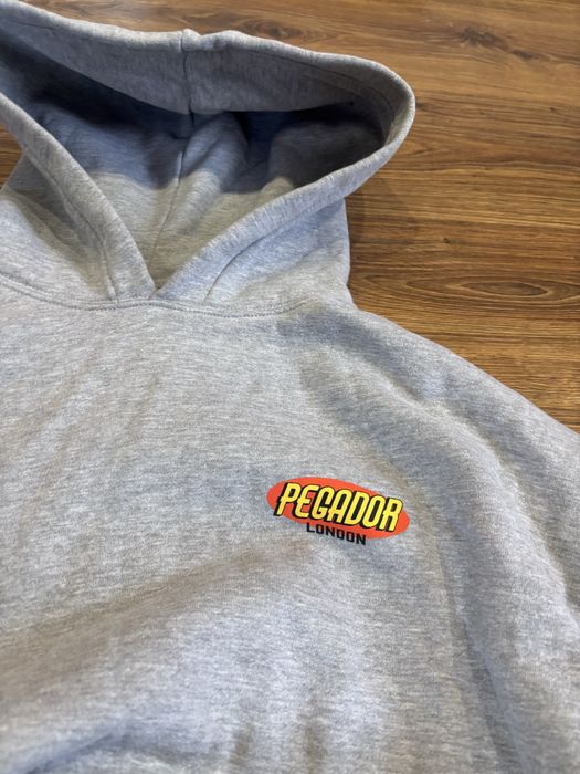 Szara bluza z kapturem Pegador, super stan, M, meska, boxy kroj
