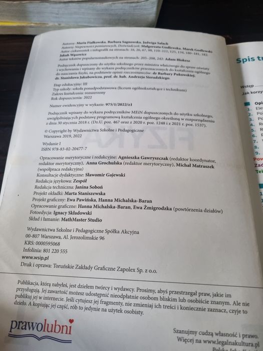 Książka + zbiór zadań Fizyka