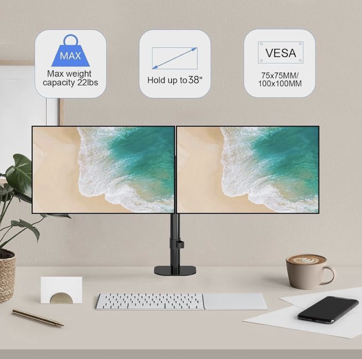 Кронштейн Pholiten Desk Mount Stand (подвійний)