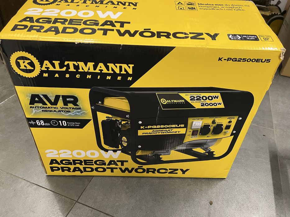 Agregat prądotworczy Kaltmann K-PG2500EU5. Nowy, nieuzywany.