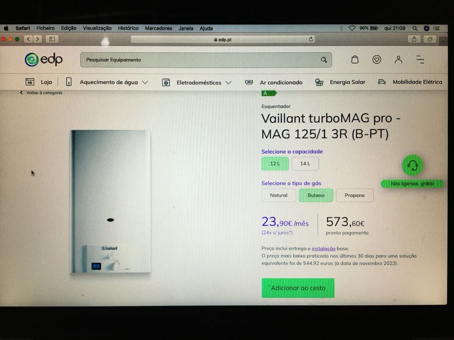Esquentador Vaillant turbo mag pro