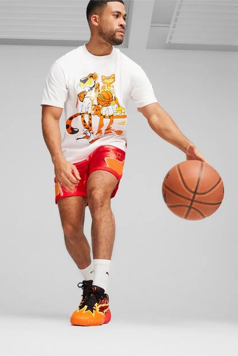 Мужские красные шорты PUMA HOOPS x CHEETOS Shorts