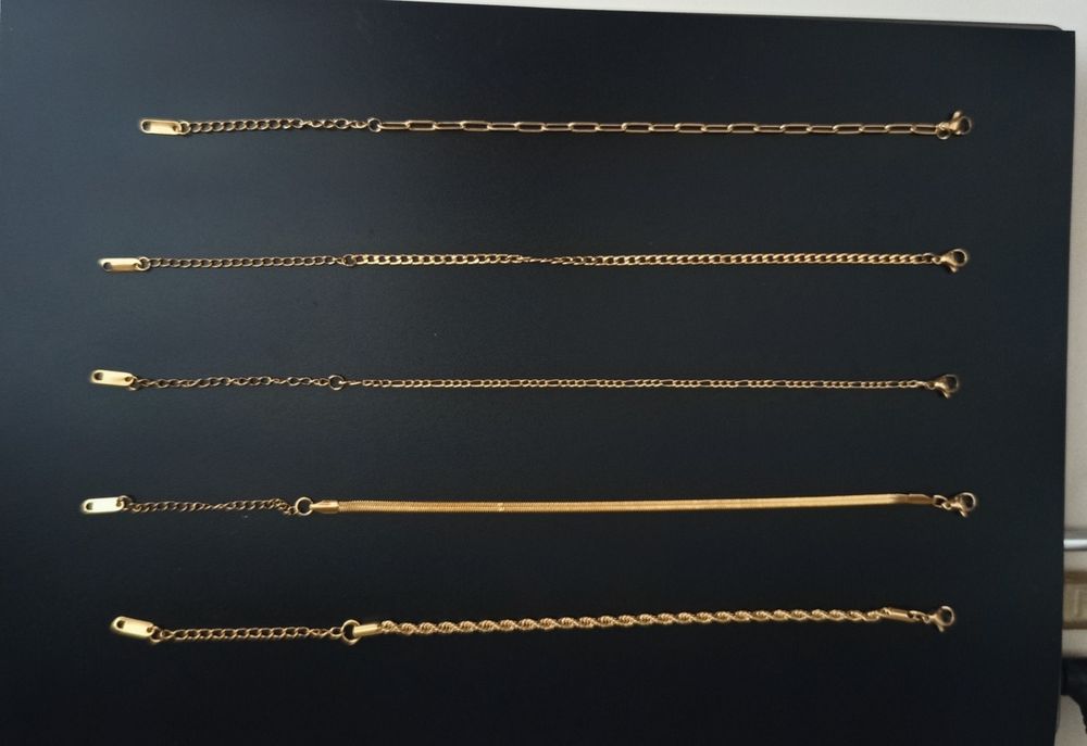 Pulseiras sra. Aço banhado a ouro