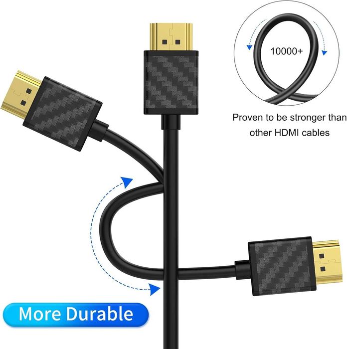 2x Kabel konwertera HDMI Mini HDMI SOEYBAE 1 m, 4K 60 Hz, Ultra HD 3D