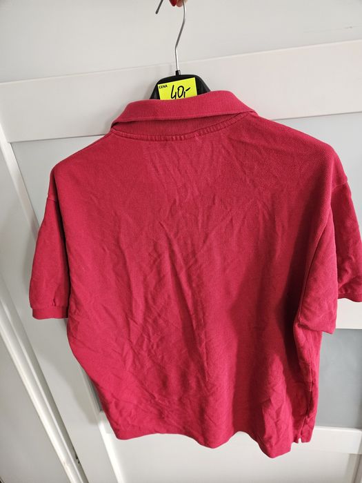 Lacoste koszula męska L bordowa czerwona t-shirt polo