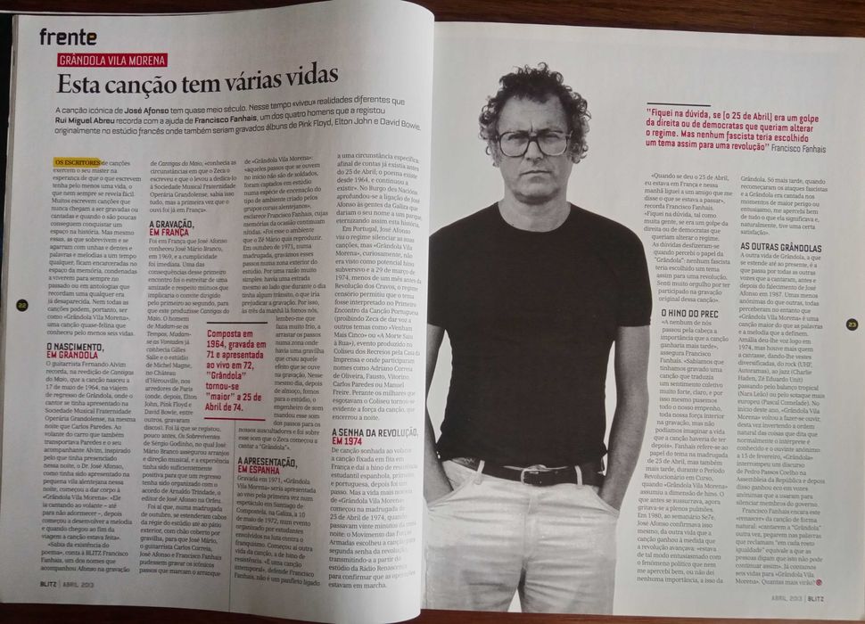 José Afonso	- - -		Blitz	- - - - -	Revista