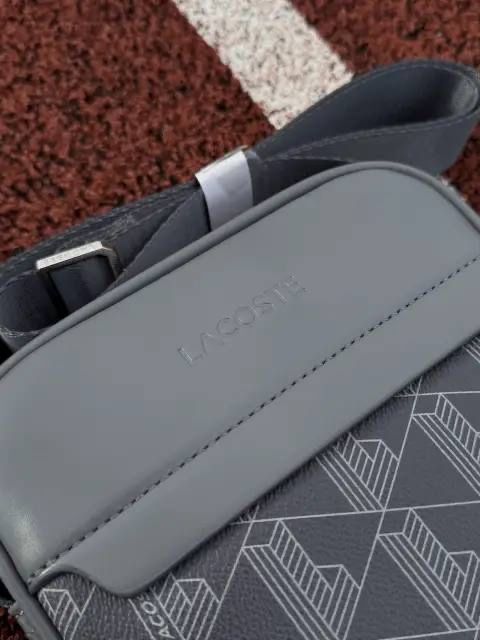 Сумка месенджер Lacoste сіра чоловіча, сумка лакосту сіра чоловіча через плече