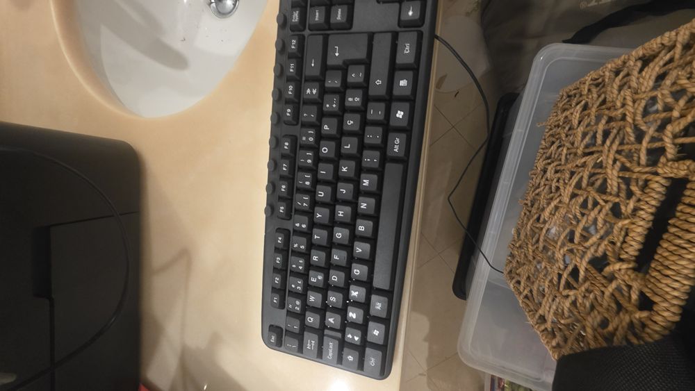 Teclado a funcionar