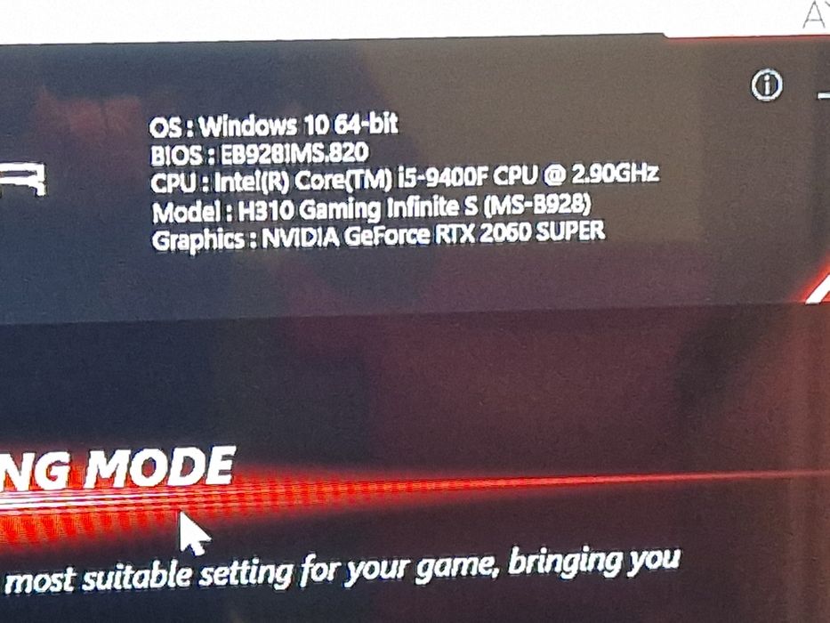 Komputer gamingowy mini Msi infinite S (rtx2060)