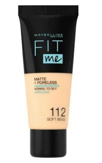 Maybelline New York Fit Me Matte Poreless  - Podkład Matujący 112 Soft Beige -  30 ml