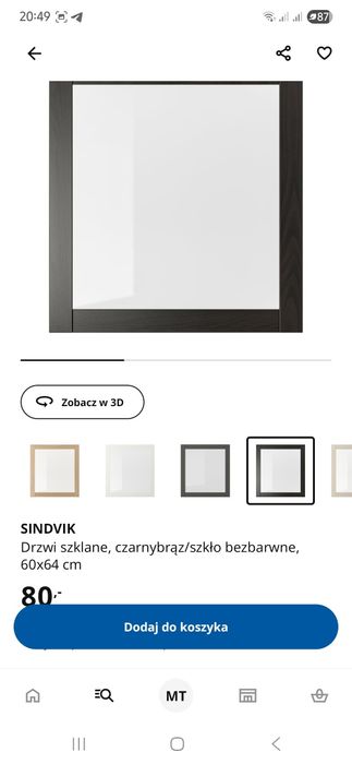 Sindvik drzwi szklane 3 sztuki