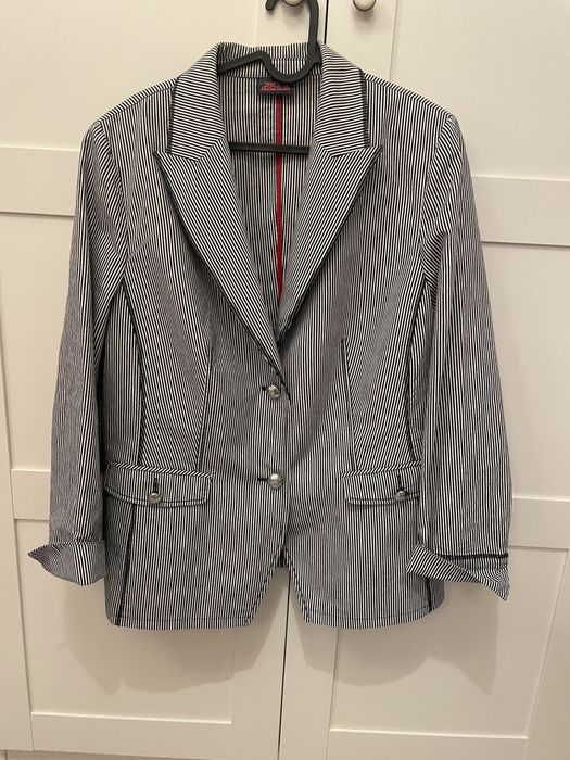 Marynarka biało granatowa 46