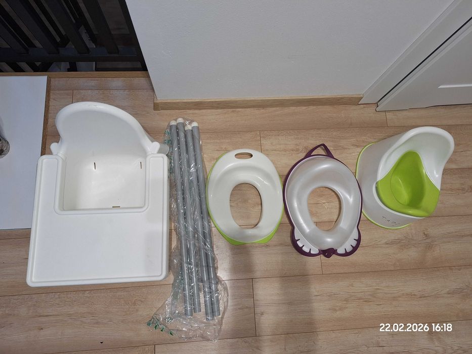 Nocnik, deska nakładka, krzesełko do karmienia