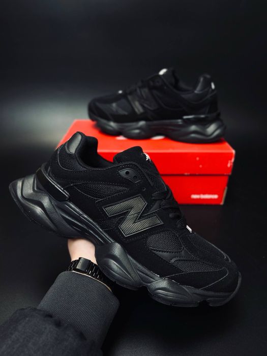 New Balance All Black 9060 топ кросовки нью беланс много размеров кожа