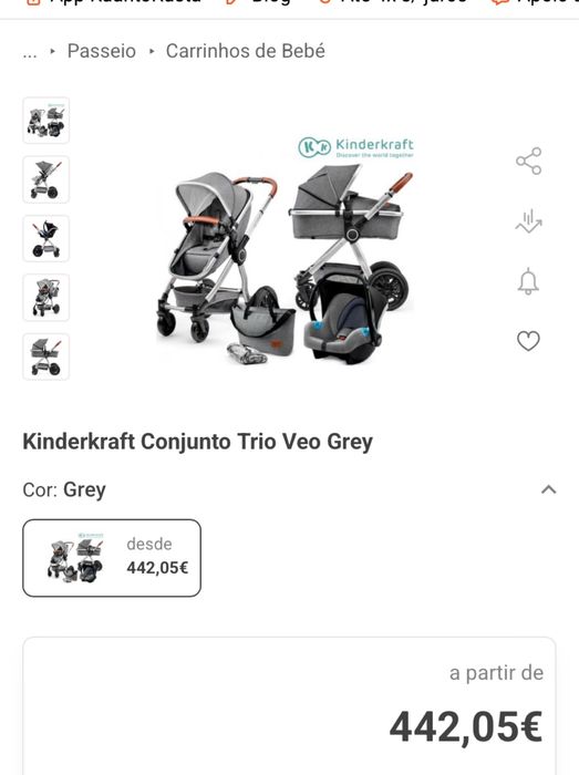 Carrinho Bebe Kinderkraft Veo 3 in 1