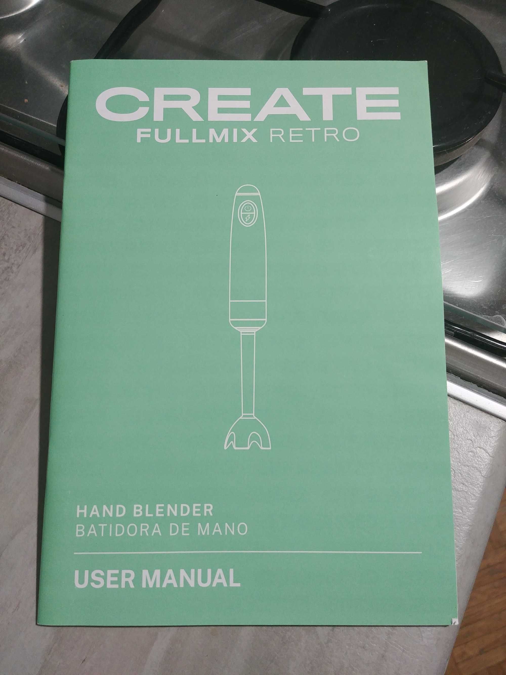 CREATE Fullmix Retro Hand Blender Batidora De Mano User Manual