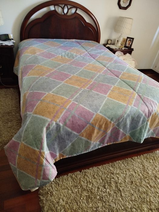 edredão de cama de casal reversível