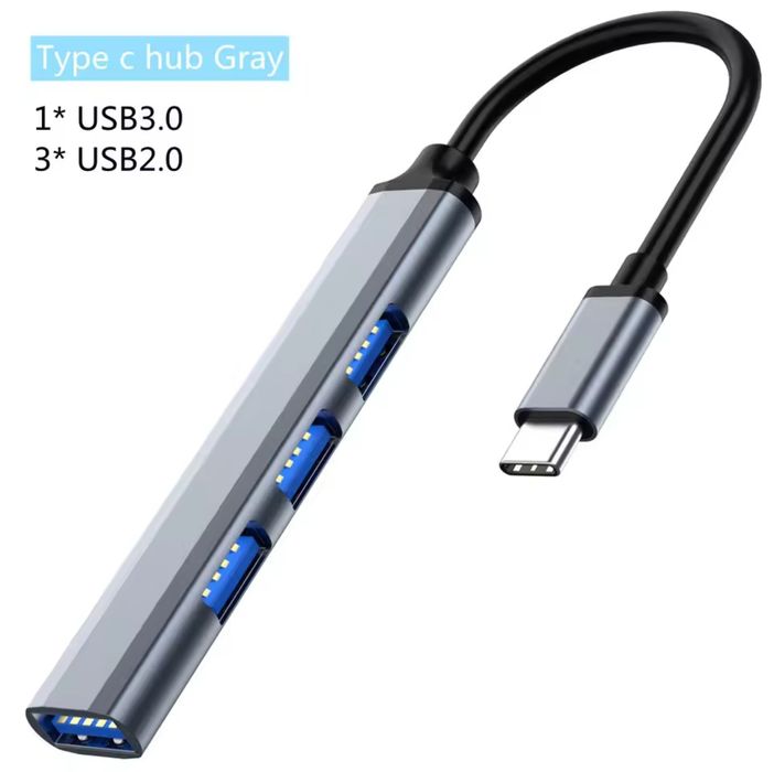 Adaptador Type C para 4 portas usb