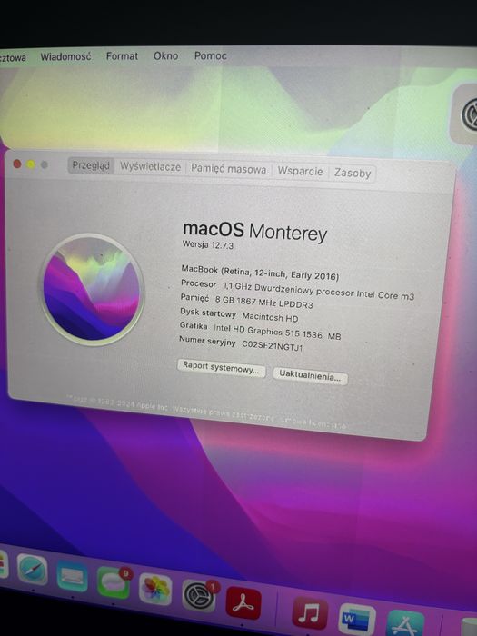 Macbook retina 12 macos monterey 2016 matryca