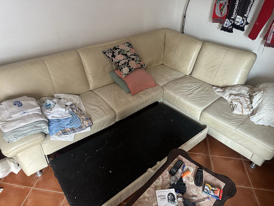 Sofa de pele muito confortavel