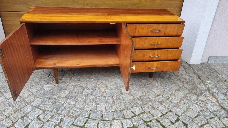 Komoda Sideboard Design PRL Lata 60 Fornir