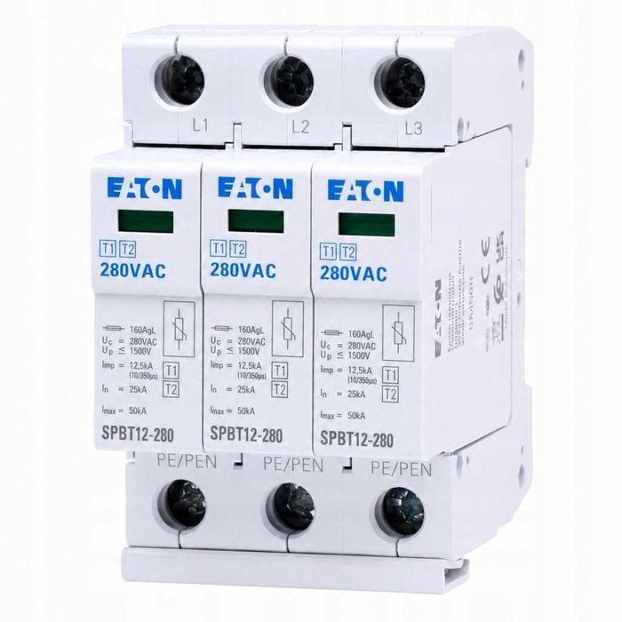 EATON Ogranicznik Przepięć Ochronnik B+C Typ 1+2 158330 SPBT12-280/3