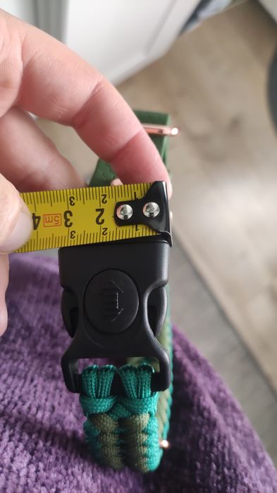 Obroża ręcznie robiona dla psa 2,5 cm 2cm zielona houndloop sznurkowa