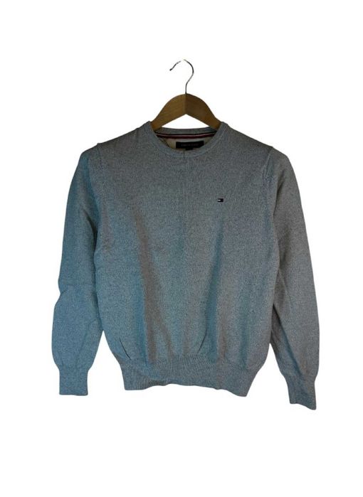 Sweter Tommy Hilfiger szary z logiem XS