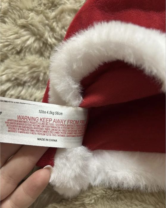 Оксамитова Новорічна шапка санта-клауса р. 56, р 80