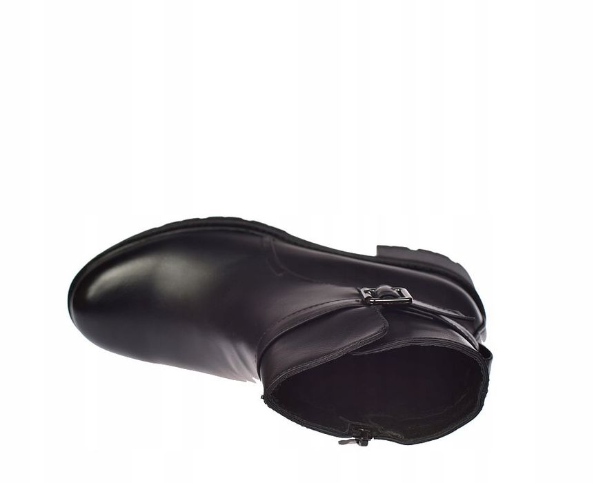 Botki damskie zimowe sztyblety ocieplane B-1354 BK r.39