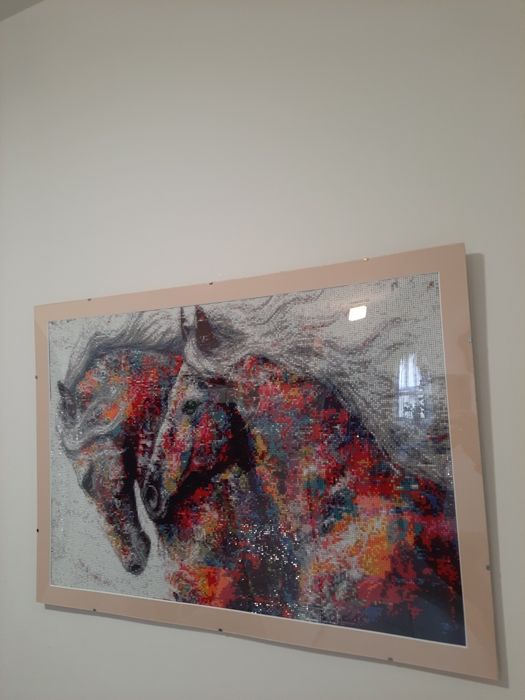 Obraz diamentowe malowanie konie 50x70
