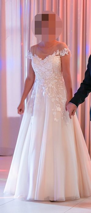 Suknia ślubna Amy Love Bridal - model Odette (nude/brzoskwinia)
