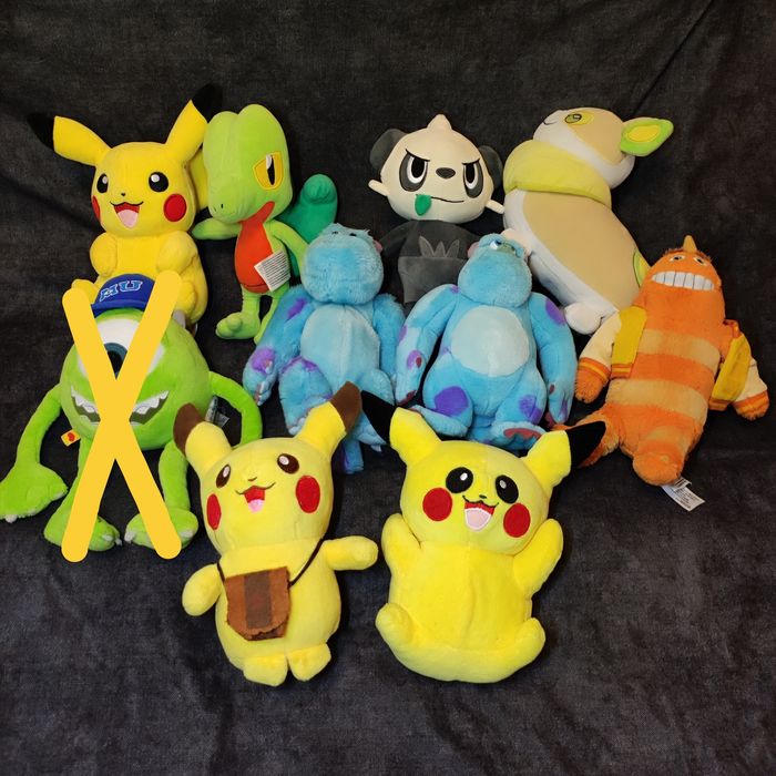 М'які іграшки з фільмів мультфільмів герої пикачу покемон трико саллі