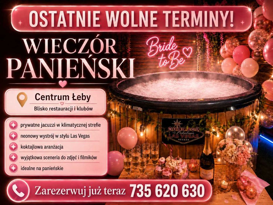 Idealne miejsce na Wieczór Panieński Jacuzzi Centrum Łeby