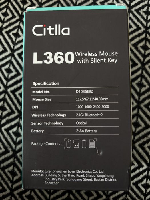 Myszka optyczna  bezprzewodowa Citlla L360.