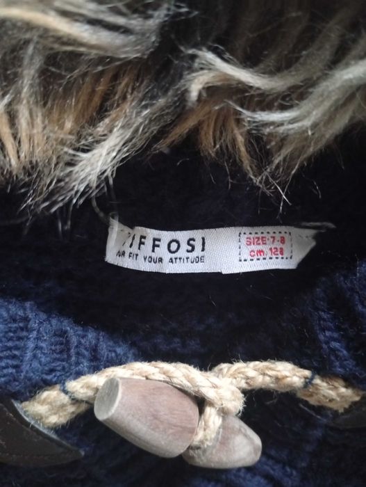 Poncho menina malha 7/8 anos