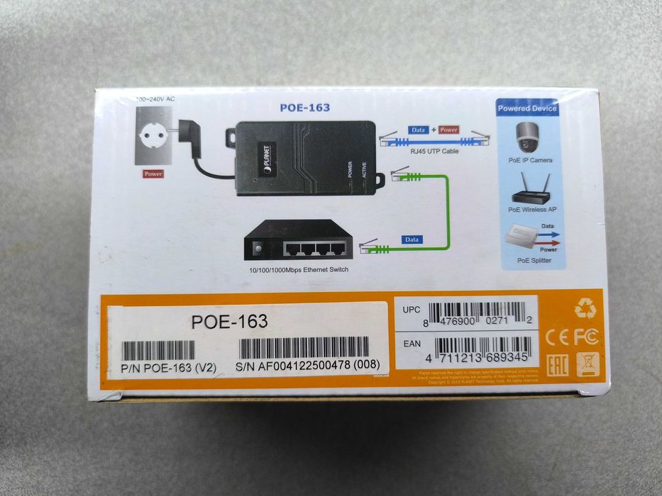 3 unidades injetor POE marca Planet - [LER DESCRIÇÃO]