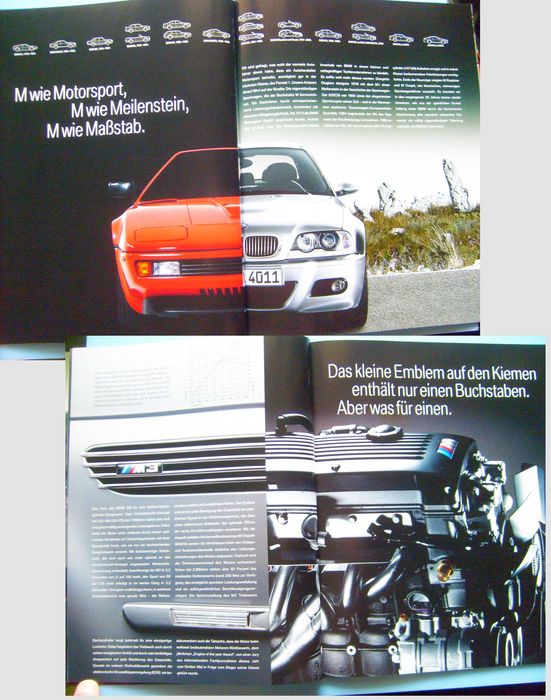 BMW M3 E46 Coupe & Cabrio 2005 - prospekt 80 str., stan BDB  *przesyłka GRATIS !