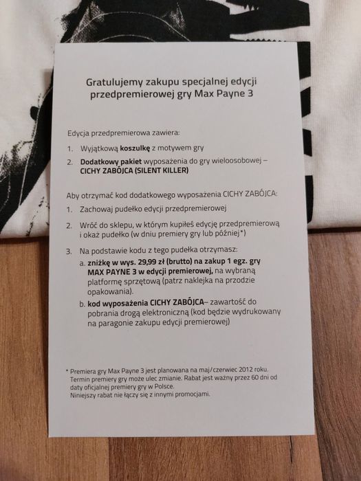Polski Preorder Max Payne 3 edycja przedsprzedażowa 2012 Rockstar Game
