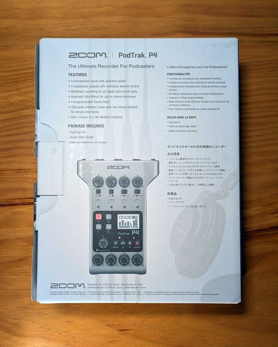 Zoom PodTrak P4 – Como Novo | Completo na Caixa