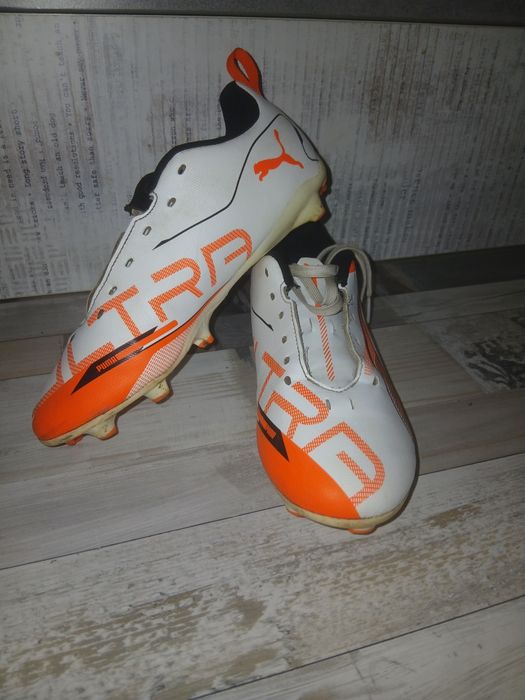 Korki Puma Biało Pomarańczowe