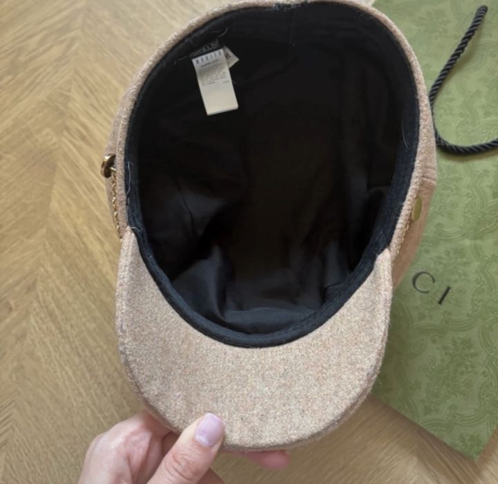 Czapka kaszkiet damski beżowy karmelowy Pinterest śliczna Mohito