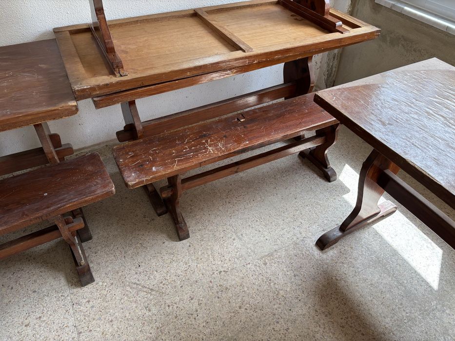 Brown Tables and Benches 1.40*0.60