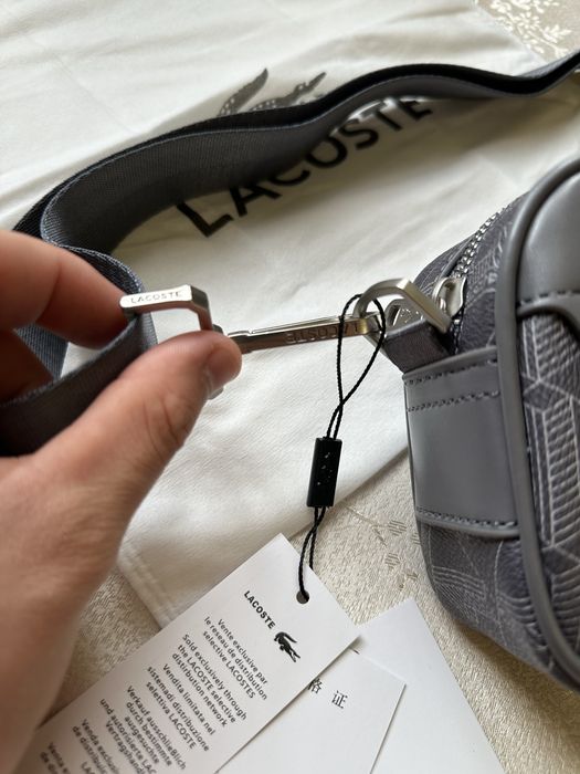 Сумка Lacoste GREY Monogram | Crossbody | мессенджер | лакоста лакосте