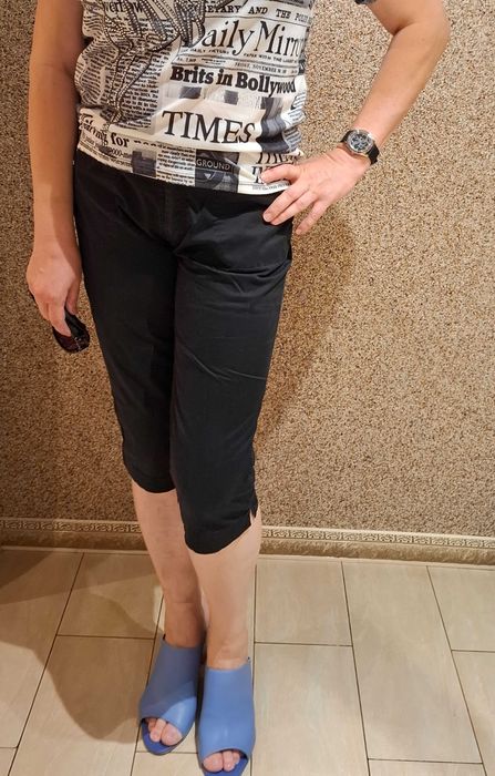 Женские черные бриджи размер XL