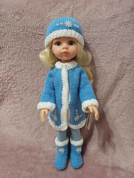 Фирменная Кукла Paola Reina в голубом наряде, красивая блондинка, 32см